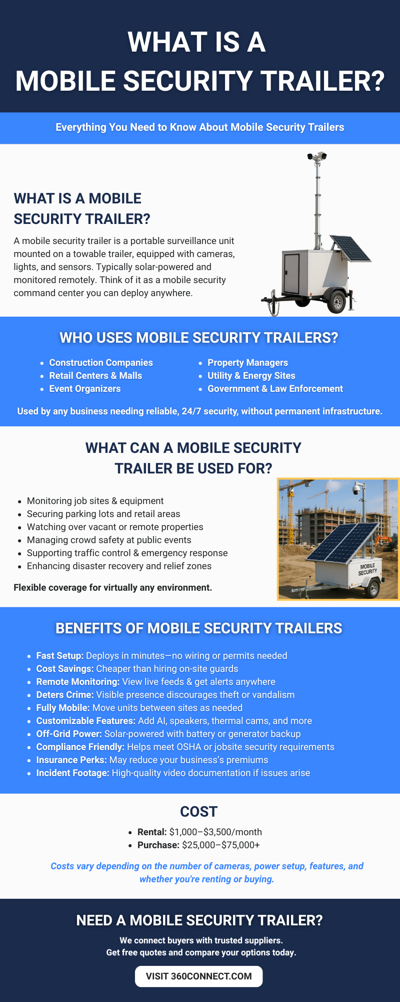 Mobile security trailer information sheet